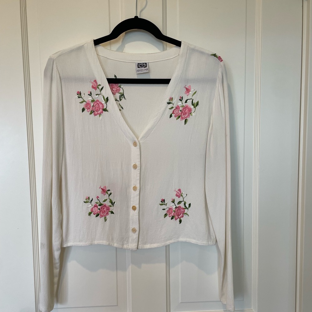 Johnny Was Embroidered Blouse